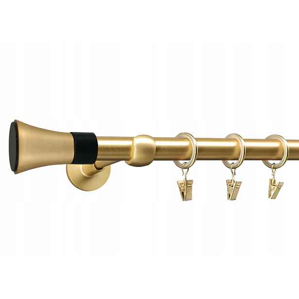 Garnýž 19 mm Zlato Mat Moderní 140 Cm Trapéz