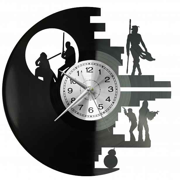 Star Wars Dárek Originální dekorace do domu Hodiny z vinylové desky