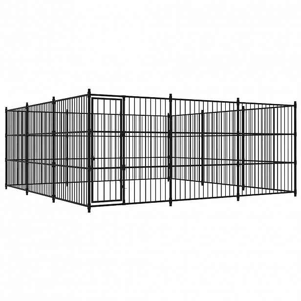 vidaXL Venkovní psí kotec 450 x 450 x 185 cm