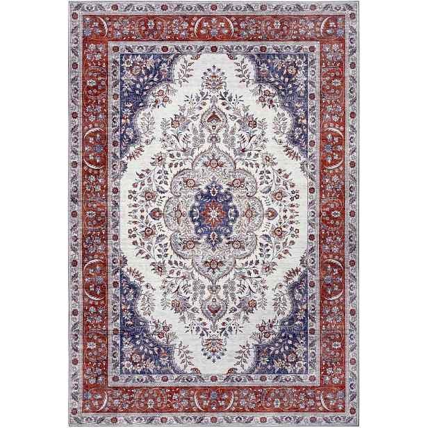 Červený koberec orientální do obývacího pokoje, plochý koberec Vintage 120x170 cm