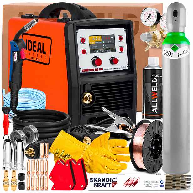 Invertorová Svářečka Ideal Expert Mig 215 LCD Mma Tig DC 230V 200A Synergie