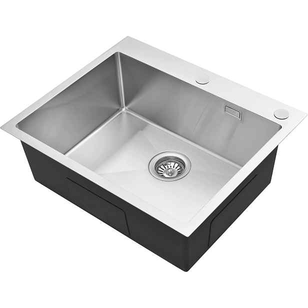 Naxos 60 New Barva Ocel Kartáčovaná Ocelový dřez Do Skříňky 60 CM