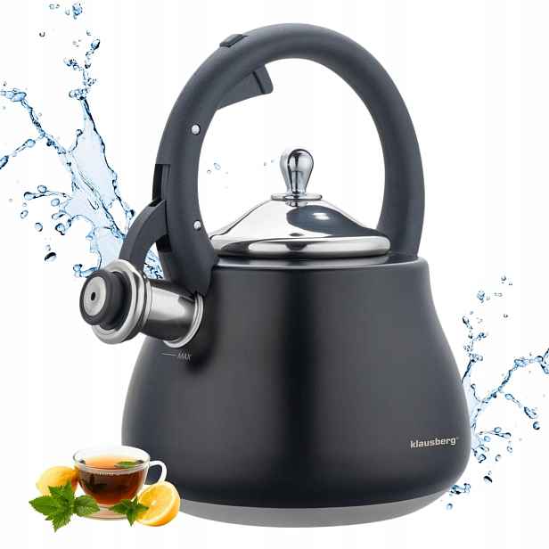 Tradiční ocelová Konvice Klausberg 2,8 l černá
