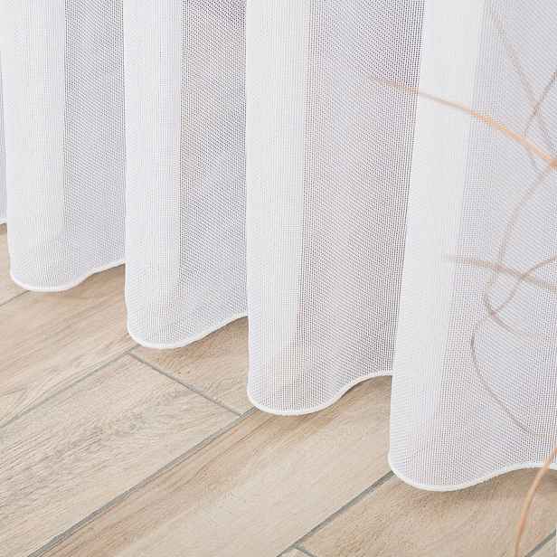 Záclona s olověnkou Premium 41902M Bílá 300x320cm Obšité Boky M