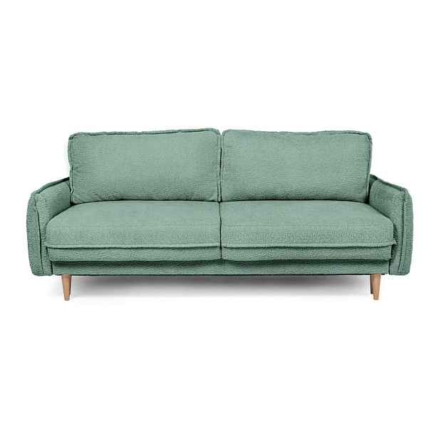 Zelená rozkládací pohovka z textilie bouclé 215 cm Patti – Bonami Selection
