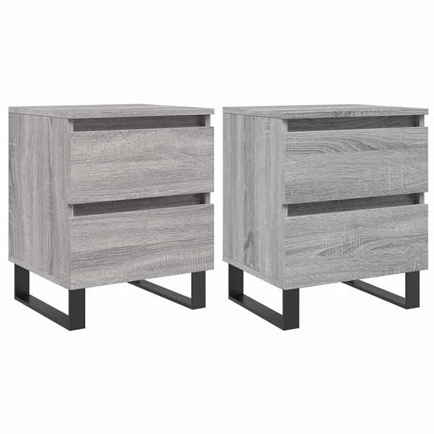 vidaXL Noční stolky 2 ks šedé sonoma 40 x 35 x 50 cm kompozitní dřevo
