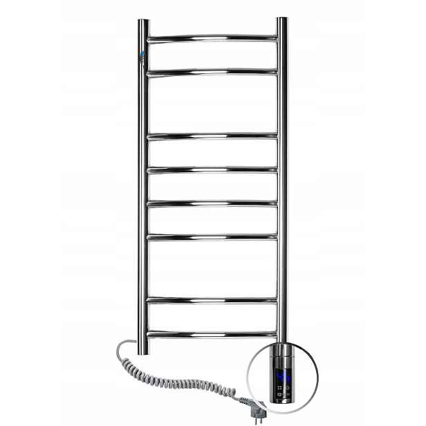 Elektrický koupelnový radiátor Nerezový Camellia Sensor 360х800 levý