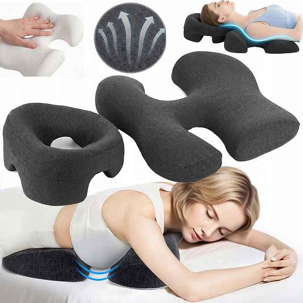 Ergonomický Polštář Pod Krk Pro Osoby Spící Na Zádech, Zmírňuje Bolesti