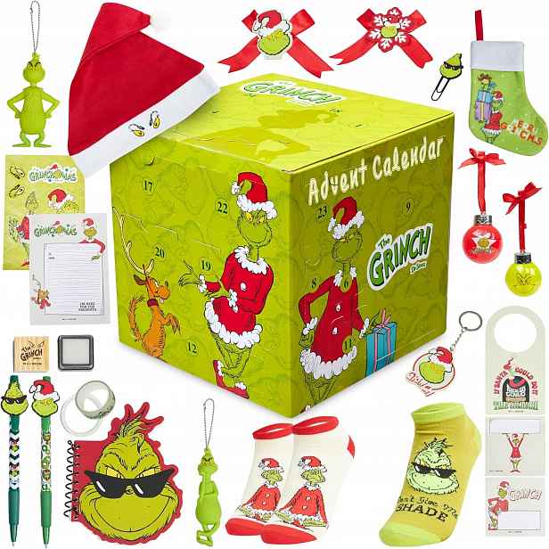 Grinch adventní kalendář 2025 pro teenagery a dospělé 24 dní