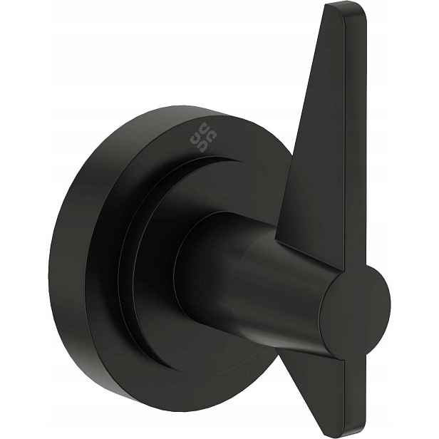Minimalistický koupelnový háček nero, ocel matná, 75x50x49 mm