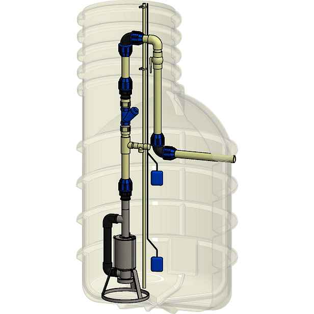 Set bez šachty Pumpa Classic set INOX Morava 5-16-J 1,1 kW kabel 10 m 400 V