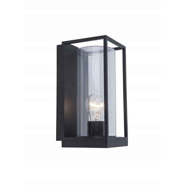 Moderní fasádní lampa pro venkovní nástěnné svítidlo Flair Černá Lutec