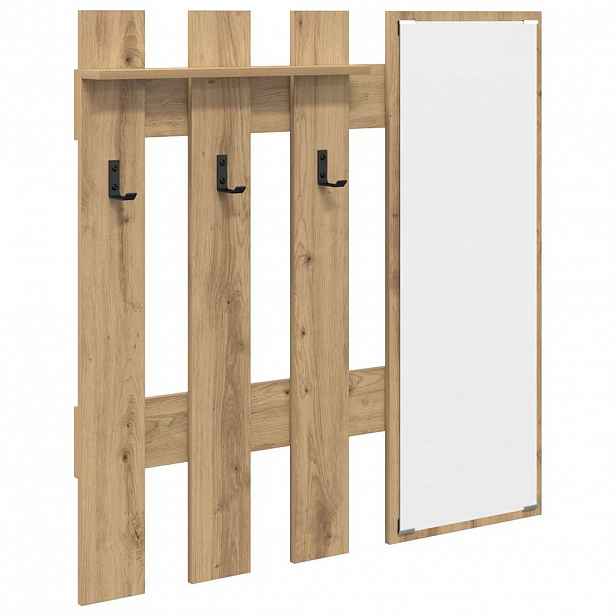 vidaXL Nástěnný věšák na kabáty Nástěnná montáž Artisanový dub