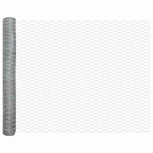 vidaXL Hexagonální oplocení 1,4 x 50 m Pozinkovaná ocel Stříbrná