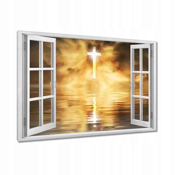 Obrazy 120x80 Víra Kříž Ježíš Nebe