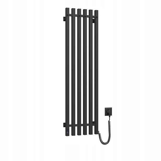 Elektrický koupelnový radiátor Černý Navin Levante 330x1200 pravý