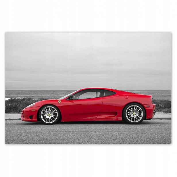 Fototapety 104x70 Červené Ferrari na pláži