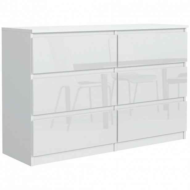 RAUMHIRSCH FURNITURE KOMODA bílá, lesklá 139/79/39