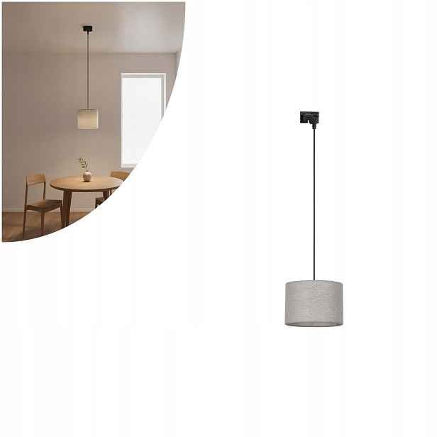 Černá závěsná lampa Tracer Linen 30 kolejnicová, moderní Tk Lighting