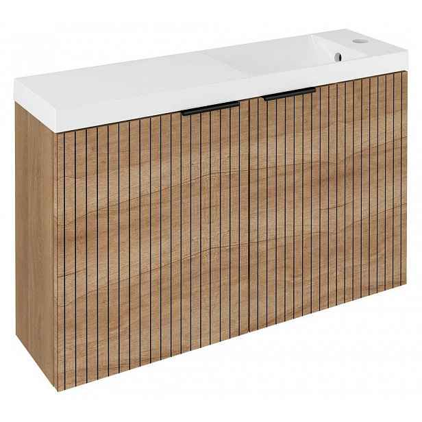 SAPHO - LATUS X STRIP umyvadlová skříňka 78,8x50x22cm, dub alabama LT110-SET08