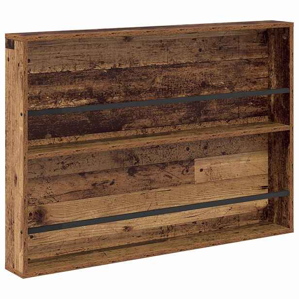 vidaXL Regál na časopisy Staré dřevo 100 x 12 x 70 cm Kompozitní dřevo