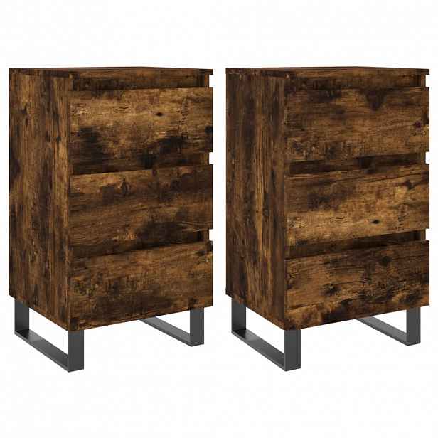 vidaXL Noční stolky 2 ks kouřový dub 44 x 35 x 69 cm kompozitní dřevo