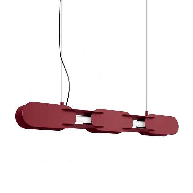 Vínové kovové LED závěsné svítidlo CHAIN – Thoro