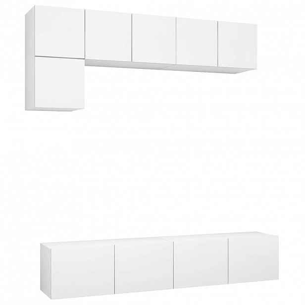 vidaXL 5dílný set TV skříněk bílý kompozitní dřevo