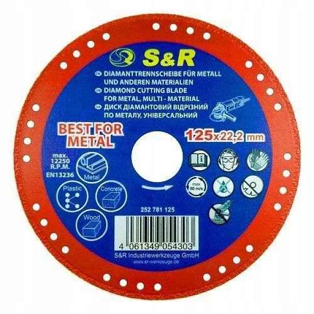 Diamantový řezný kotouč multi-materiál kov, dřevo, cihla 125x1,6 mm S&r