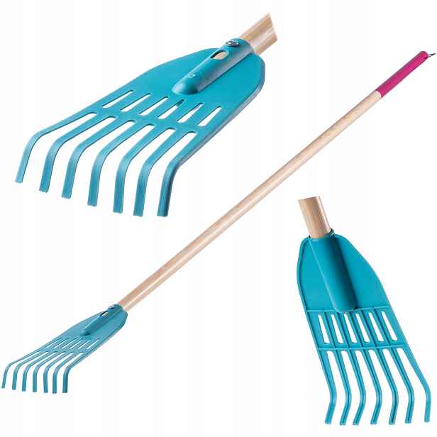Hrábě Na Trávy Trávu, Zahradu, Dřevěná Nástroj, 150 CM, Dámské Hráble, 7 Zubů