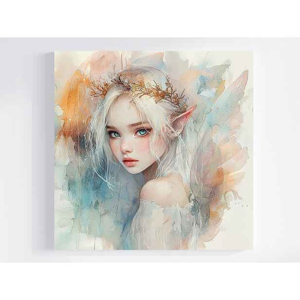 Obraz Na Plátně Canvas Portrét Pastelová Víla Elf Pohádka 50x50