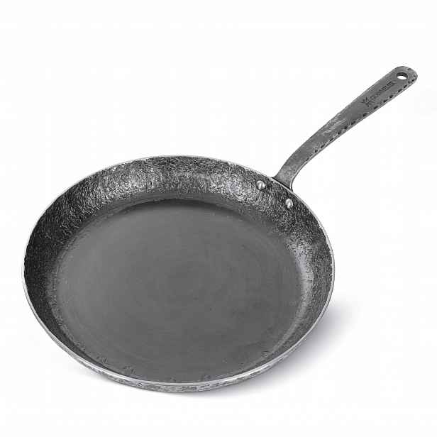 Ručně kovaná železná pánev z uhlíkové oceli velká 30 cm Granmelier Eli