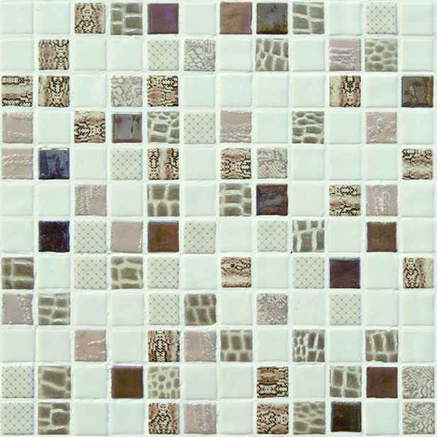 Skleněná mozaika Safari beige 30x30 cm lesk SAFARIBE