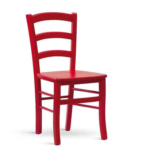 ATAN Dřevěná židle Paysane COLOR, masiv rosso - II.jakost