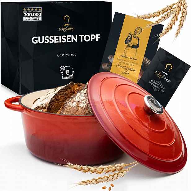 Chefarone Hrnec 4,7 L 26 CM Smaltovaný Pro Indukci Trouby