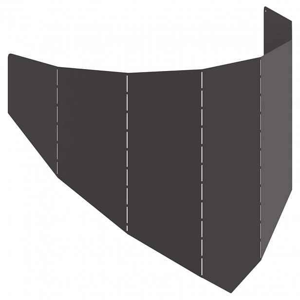 vidaXL Okraj trávníku 100 x 45 cm Ocel Černá