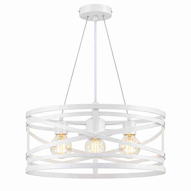 Závěsná lampa Paco Home Shannon bílá kovová 3x E27 38 cm moderní