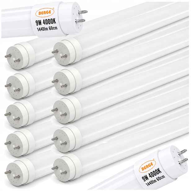 10 x zářivky Tuby Led zářivky 9W 1440lm T8 60cm 4000K Silná Světlá