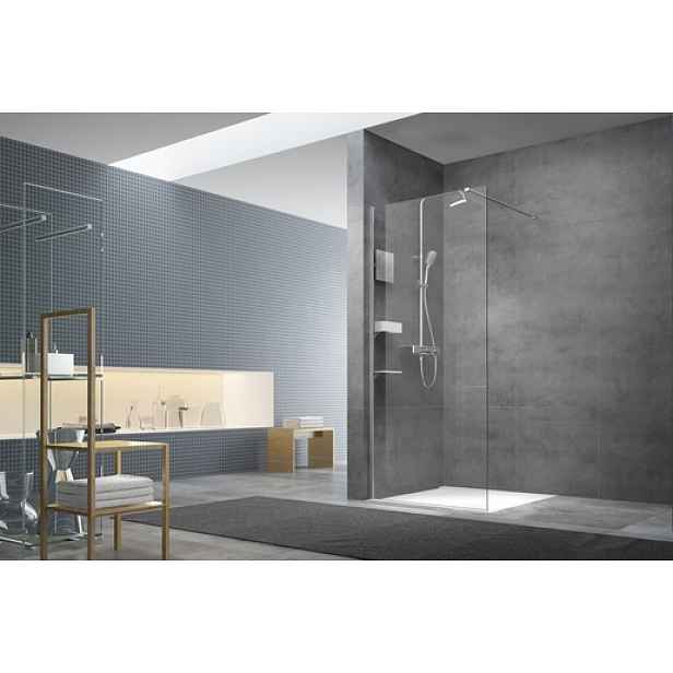 Sprchová zástěna walk-in Walk-In / dveře 140 cm s profilem, zavětrováním a dopňky Swiss Aqua Technologies Walk-in SATBWI140PRDOPL