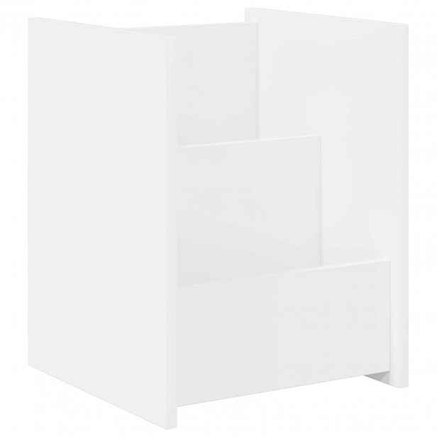 vidaXL Regál na časopisy Bílá 35 x 35 x 45 cm Kompozitní dřevo