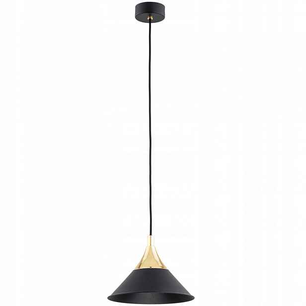Závěsná stropní lampa černo-zlatá do kuchyně nad stůl, ostrov Masseto