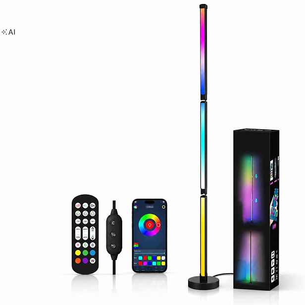 Vysoká Led Rgb Podlahová Stojací Lampa Noční Lampa 120 CM Dálkový Ovladač