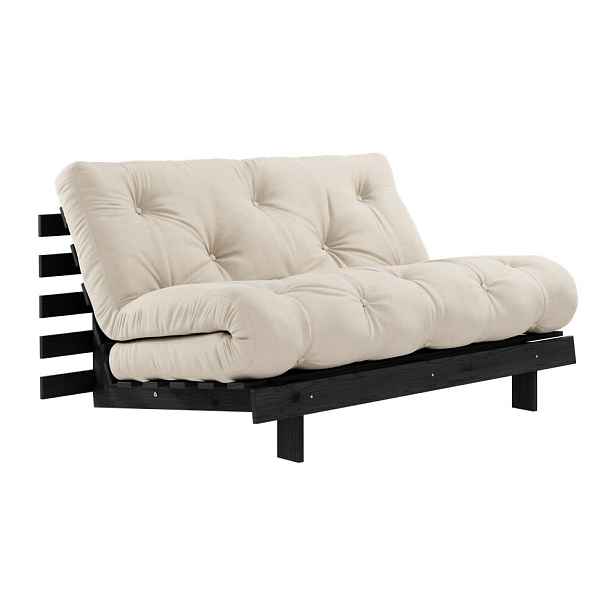 Béžová rozkládací pohovka 140 cm Roots Black Night – Karup Design