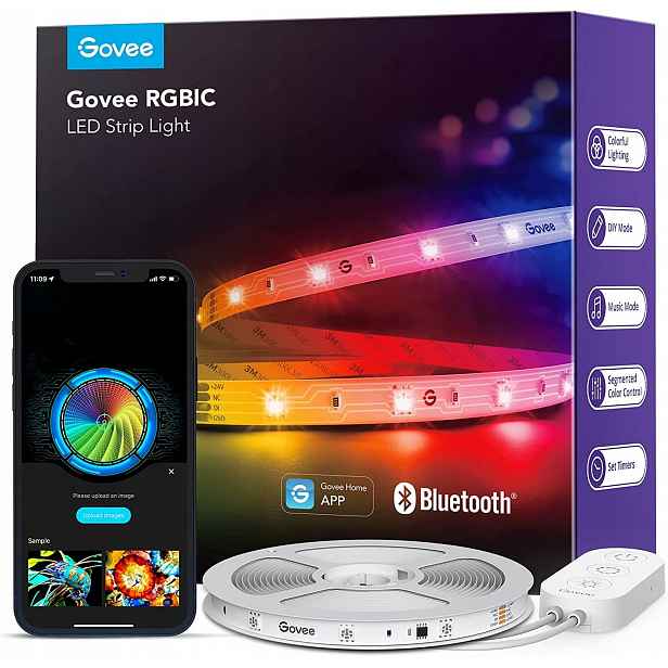 Govee Rgbic Led pásek 5m, Bluetooth, ovládání hudbou, pro domácnost, hry