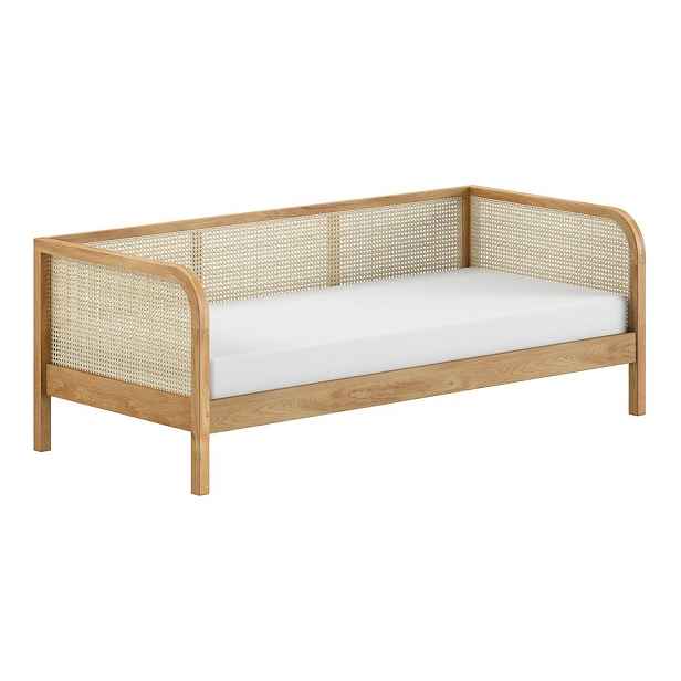 Jednolůžková postel z dubového dřeva s roštem 90x200 cm v přírodní barvě Olive Captain Rotan – Vipack