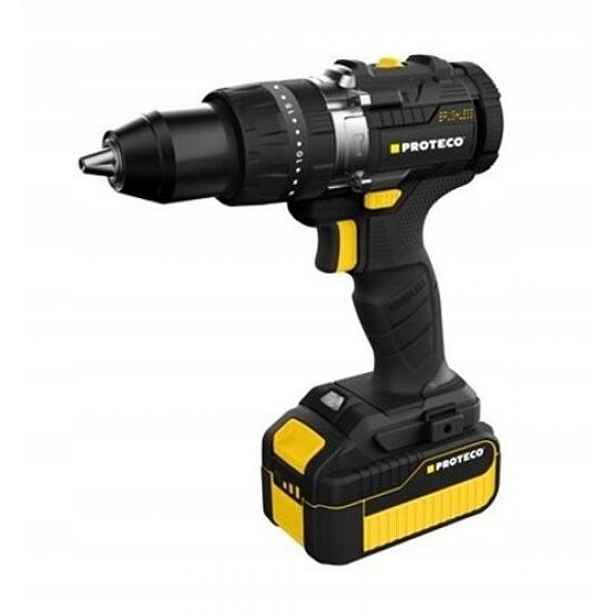 Proteco aku vrtačka s příklepem 20V/1*2Ah, 60Nm, 0-500/2000 ot./min 51.10-A
