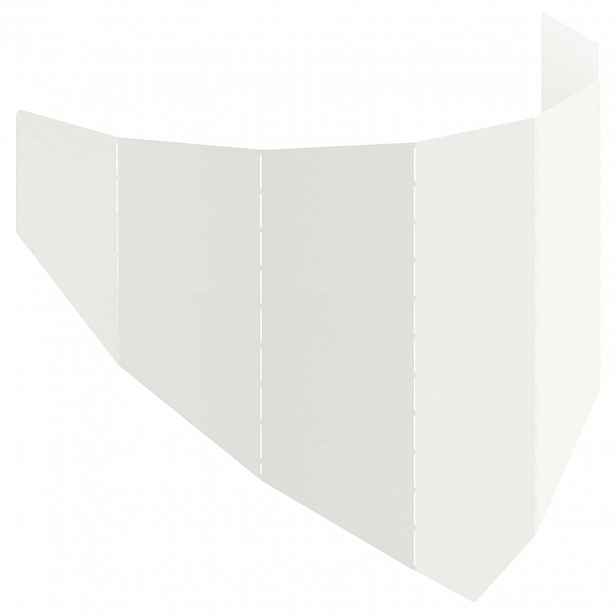 vidaXL Okraj trávníku 100 x 45 cm Ocel Bílá