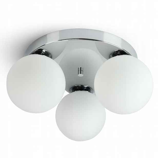 Závěsné Stropní Svítidlo Lustr Full Globe Glass 560-E3 G9 Bílé koule Chrom