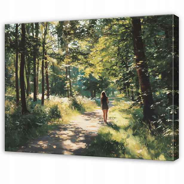 Obraz Zelený Les Stromy Příroda Do Předsíně Kanceláře Moderní 100x70