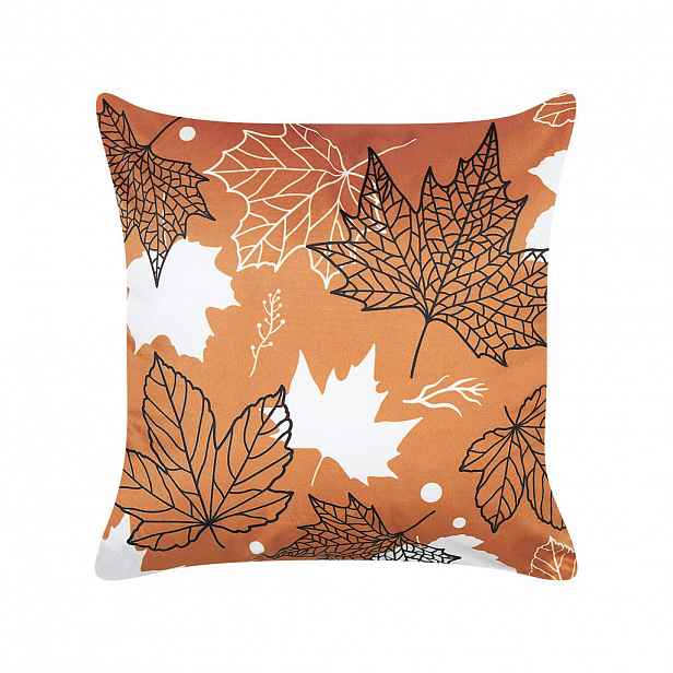 Beliani DEKORATIVNÍ POLŠTÁŘ Oranžový 45/45 cm Poinsettia